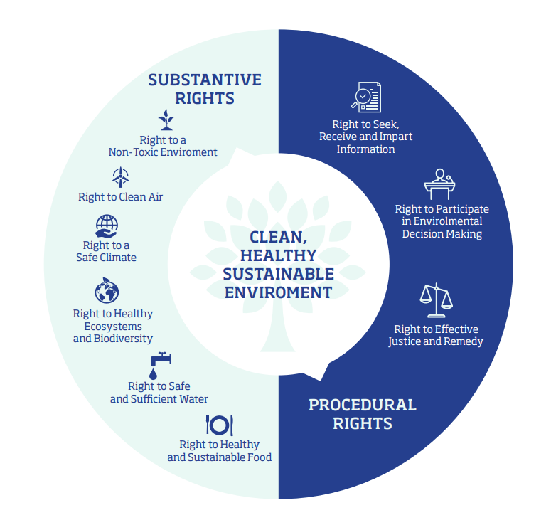 Infographic on the Right to a Clean, Healthy Sustainable Environment