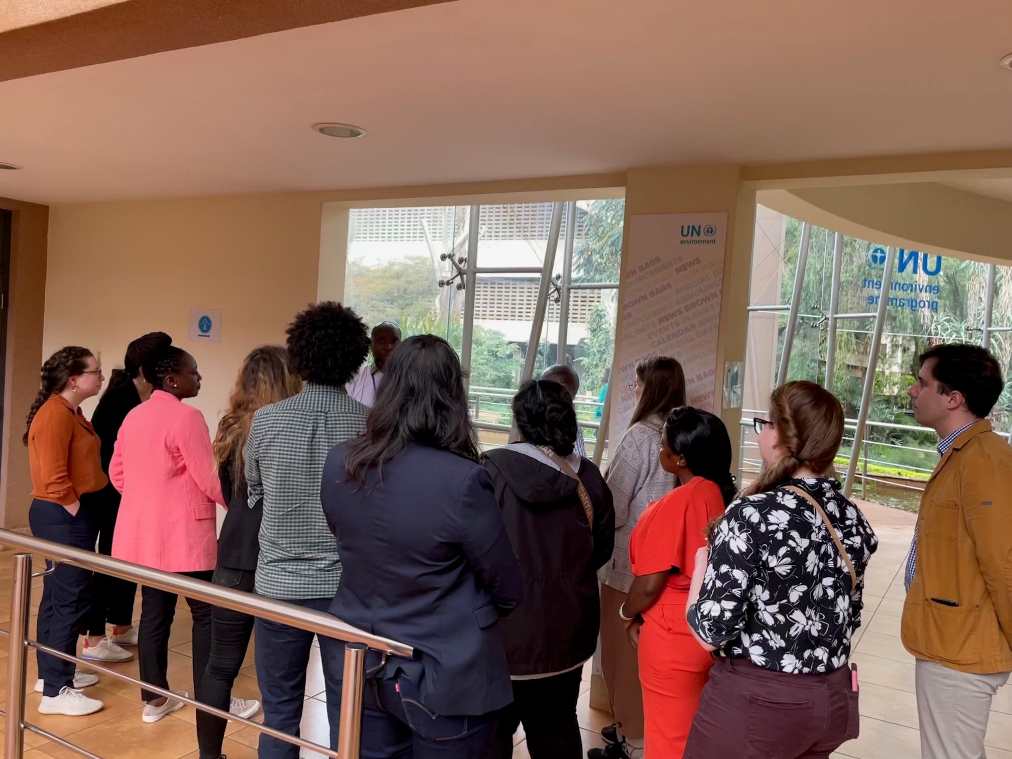 Participants gathered for the UN tour