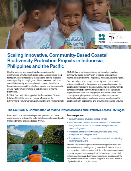 Scaling Innovative, Community-Based Coastal Biodiversity Protection Projects