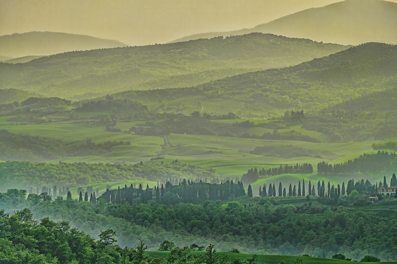 panoramic lanscape of Tuscany