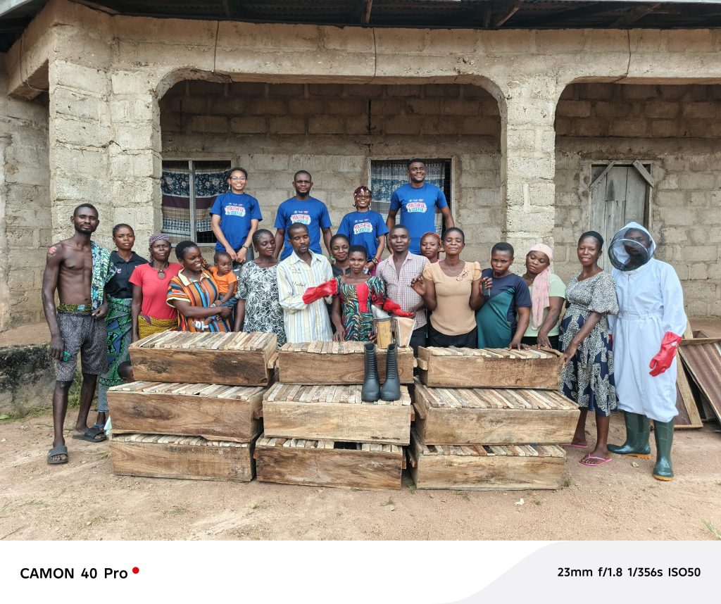 SBBAK team donates beehives and other equipment to beneficiaries for startup