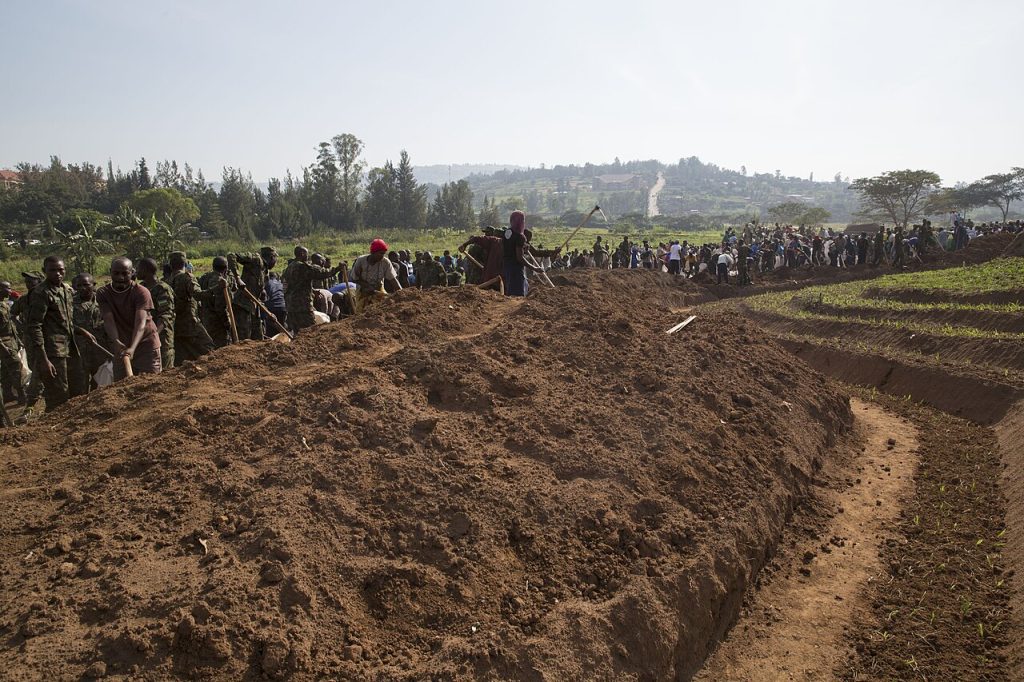 Umuganda at Nyandungu Wetland in Kigali, Rwanda on May 27 of 2017