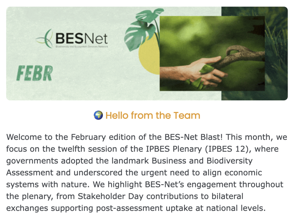 February 2026 BES-Net newsletter